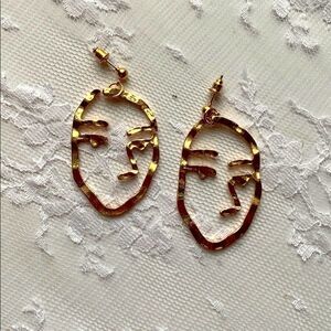 MooKoo Abstract Art Face Earrings
